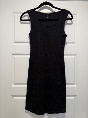 Forever 21 Black Sparkle Midi Tank Dress